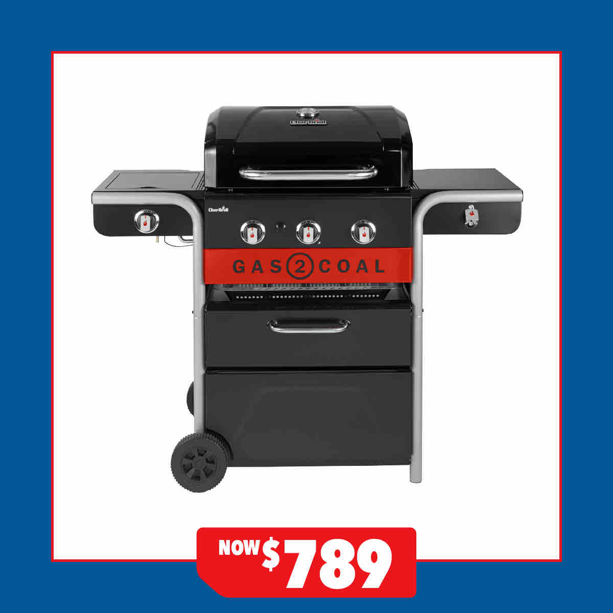 Gas2Coal 3-Burner Barbeque