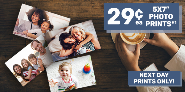 29c ea 5x7" Photo Prints