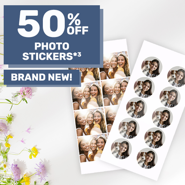 50% off Photo Stickers*³