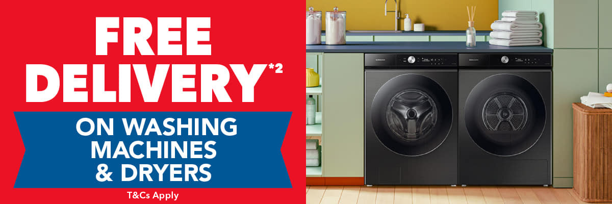 Free Delivery on Washing Machines & Dryers