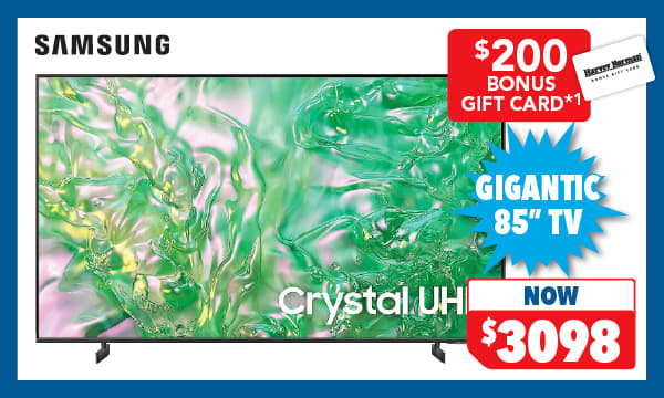 Samsung 85" Smart 4K Crystal LED TV with Tizen OS