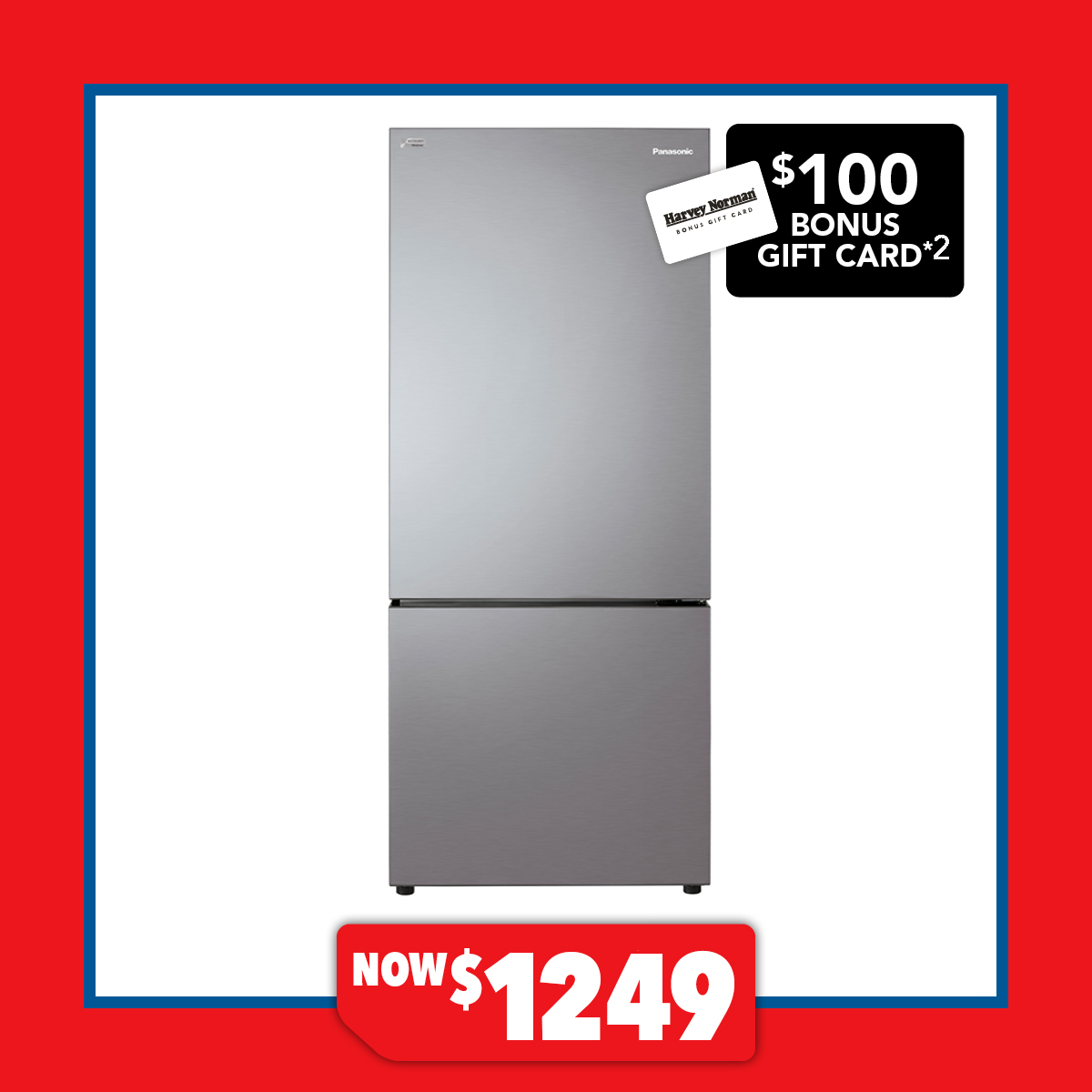 Panasonic 380L Bottom Mount Fridge Freezer