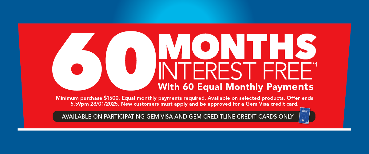 60 Months Interest Free