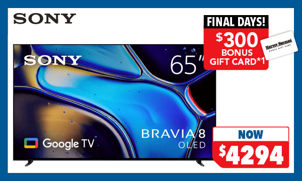 Sony 65" BRAVIA 8 Smart 4K OLED TV