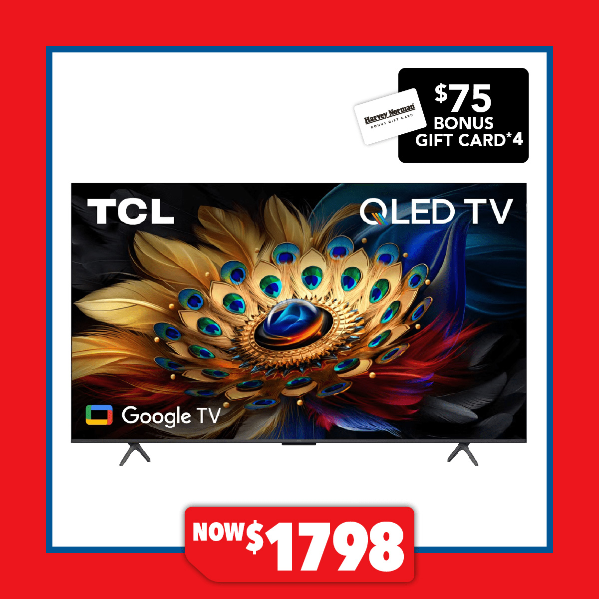 TCL 75" C655 Smart 4K QLED TV (2024)