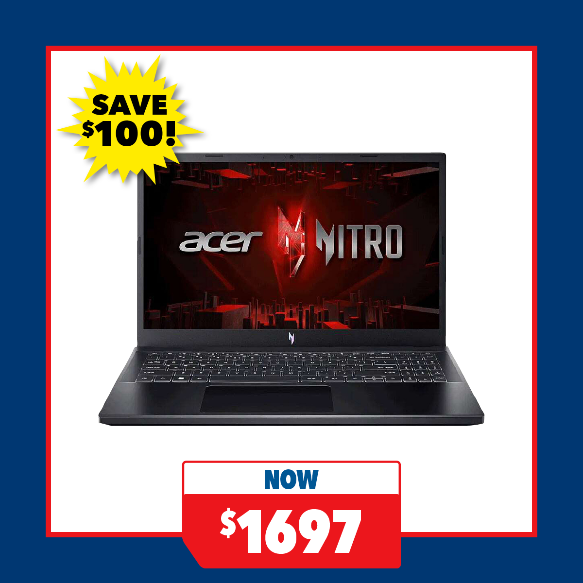 Acer Nitro V 15.6" Gaming Laptop - Intel Core i7