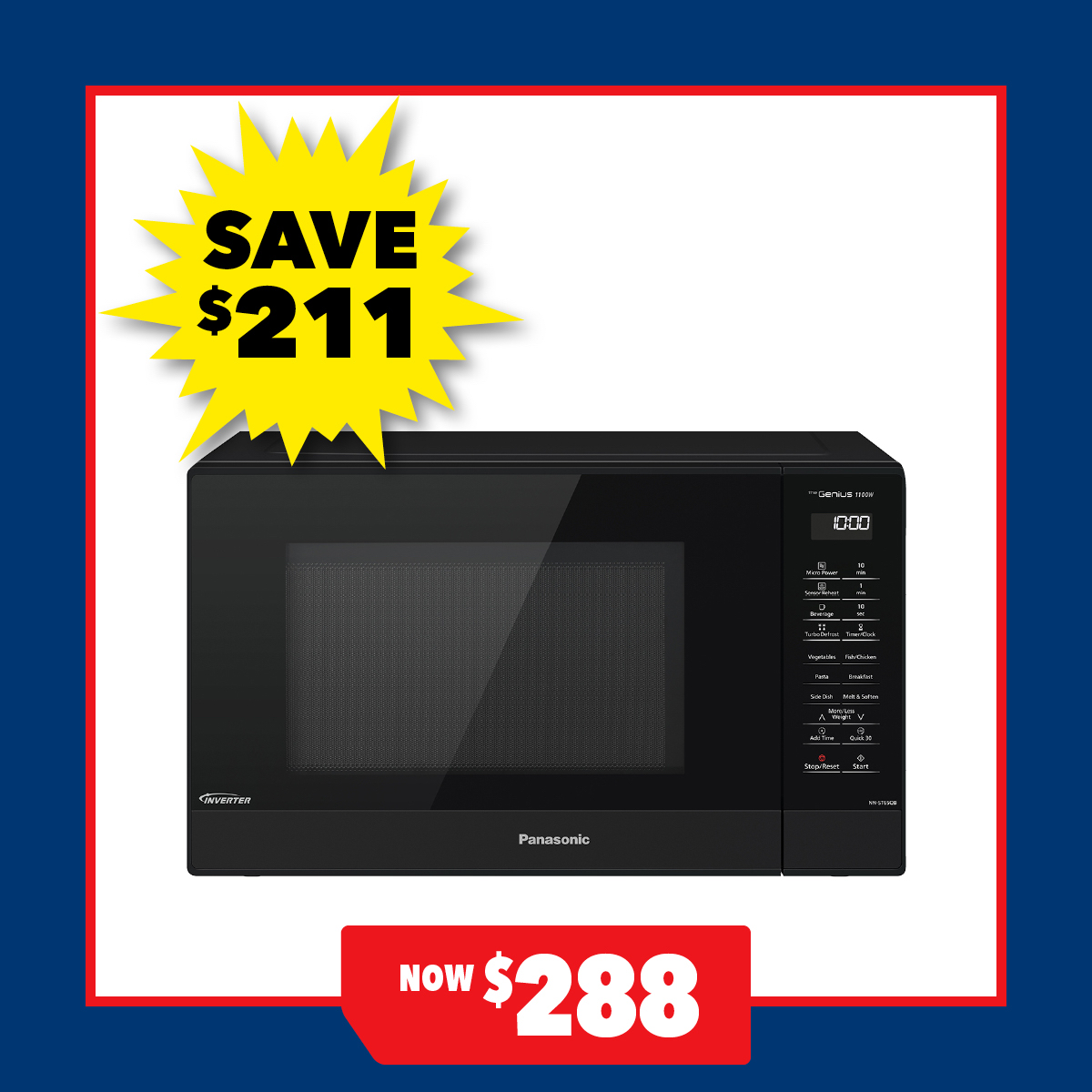 Panasonic 32L Inverter 1100W Microwave