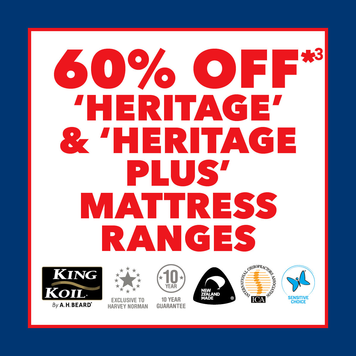 60% Off* King Koil Heritage Mattress Range