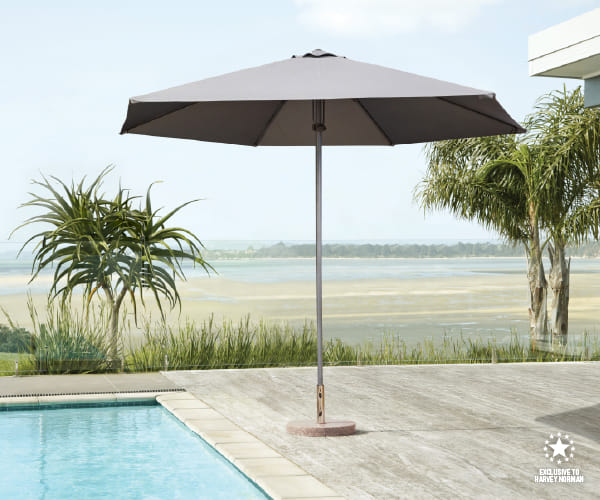 'Epsilon 2.7M' Grey Outdoor Umbrella