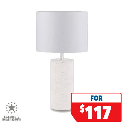 'Maddie' 50cm White Terrazzo Table Lamp