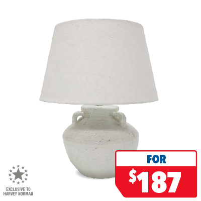 'Stella' 47cm White Terracotta Table Lamp