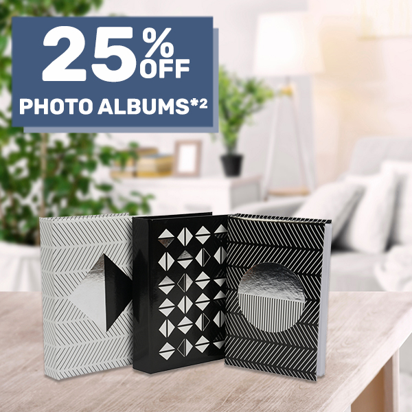 25% off Photo Albums*²