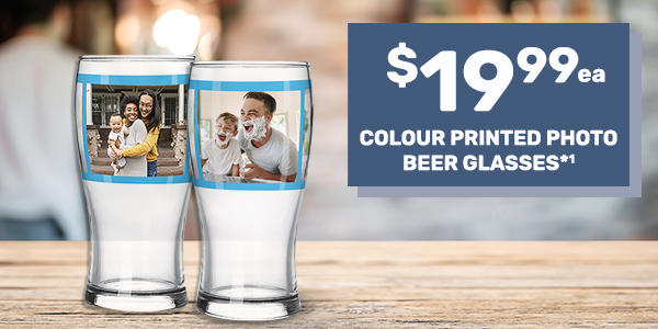 Colour Printed Photo Beer Glasses 