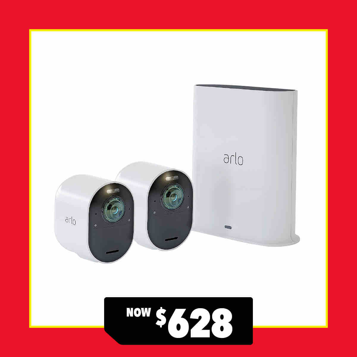 Arlo Ultra 2 4K Outdoor Wire-Free Security Camera with Spotlight & SmartHub - 2 Pack