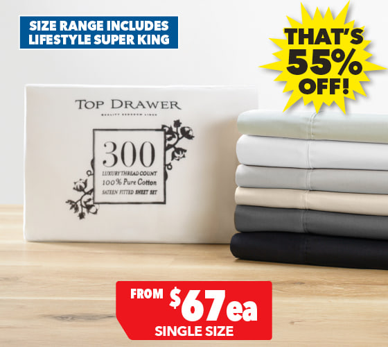 300TC 100% Cotton Sheet Set by Top Drawer
