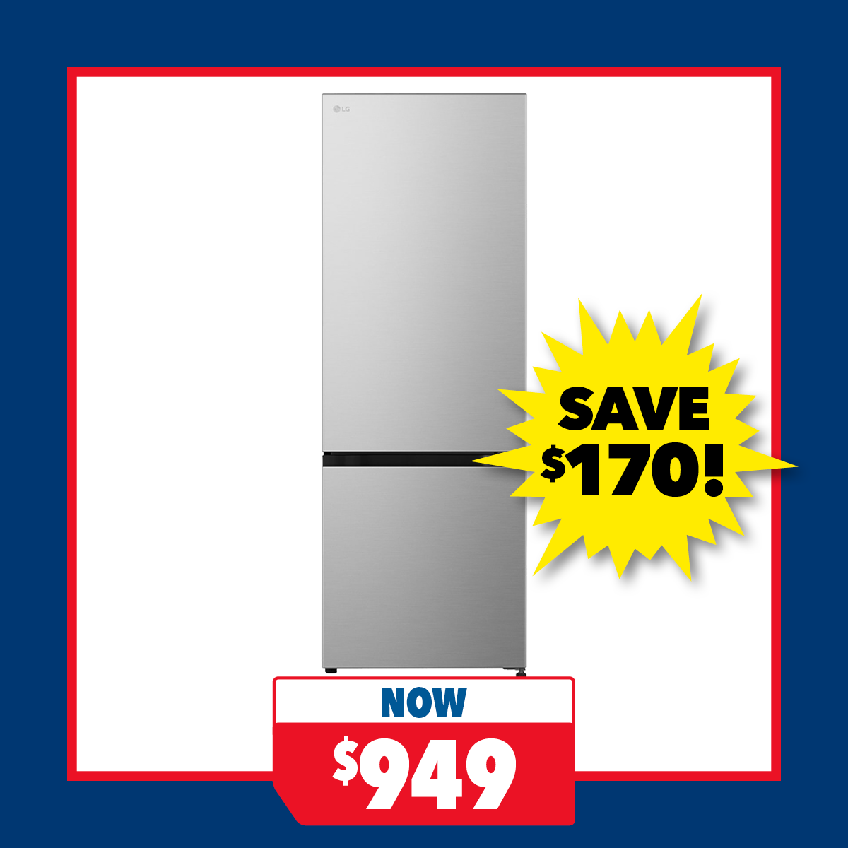 LG 335L Smart Bottom Mount Fridge Freezer