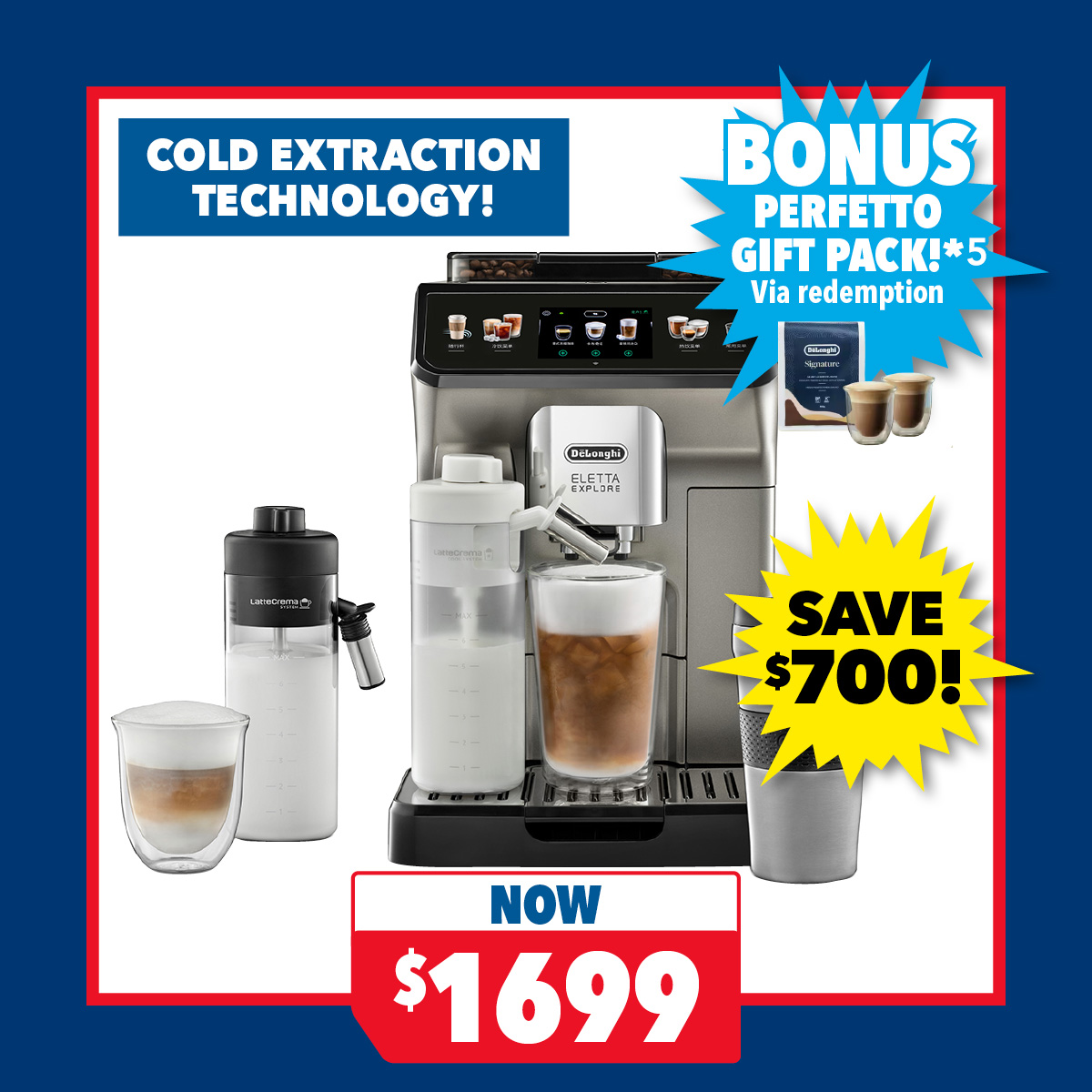 De'Longhi Eletta Explore Fully Automatic Espresso Machine