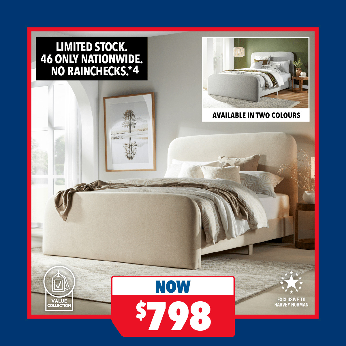 Barney Queen Upholstered Bed Frame