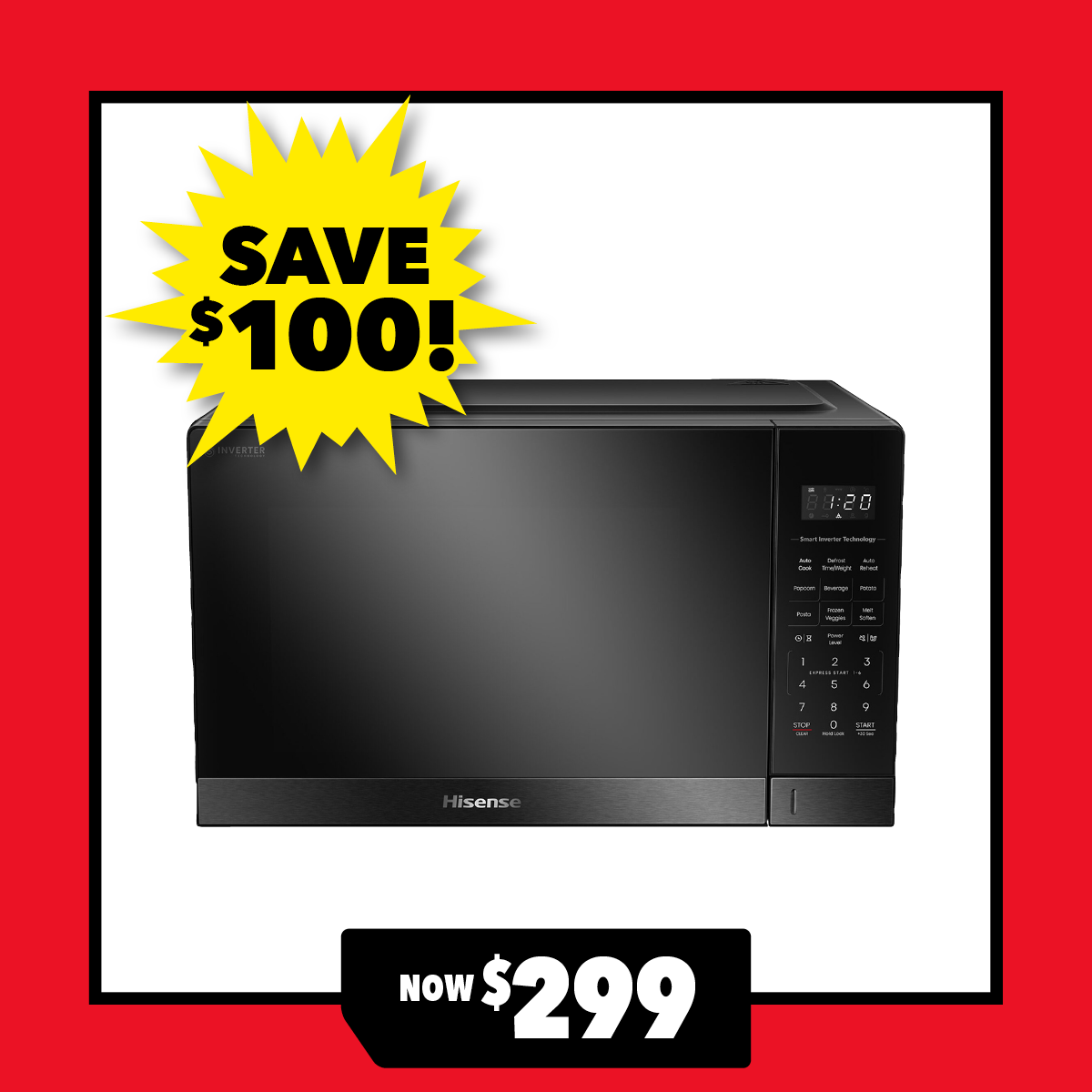 Hisense 42L Inverter 1100W Microwave