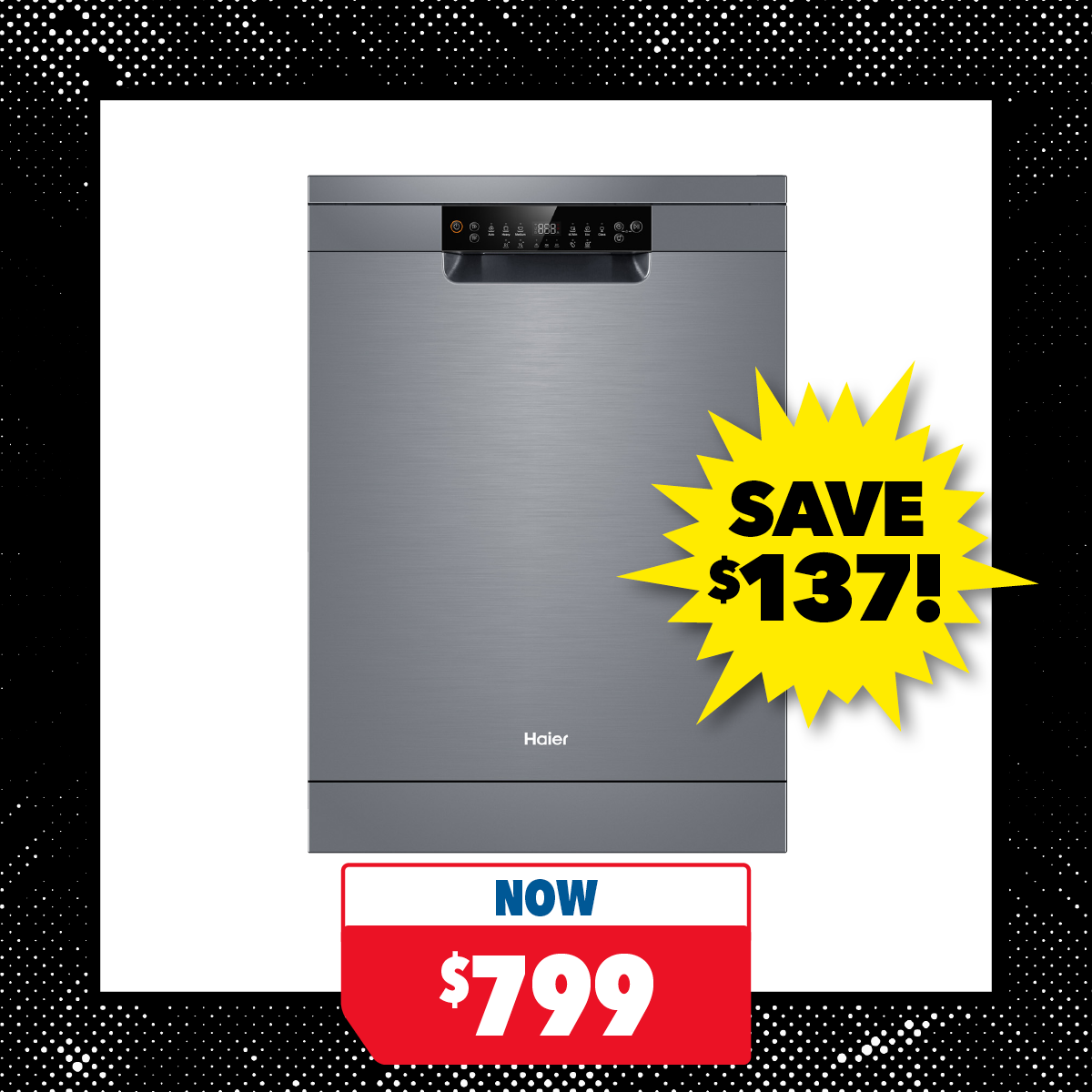 Haier 15 Place Setting Freestanding Smart Dishwasher