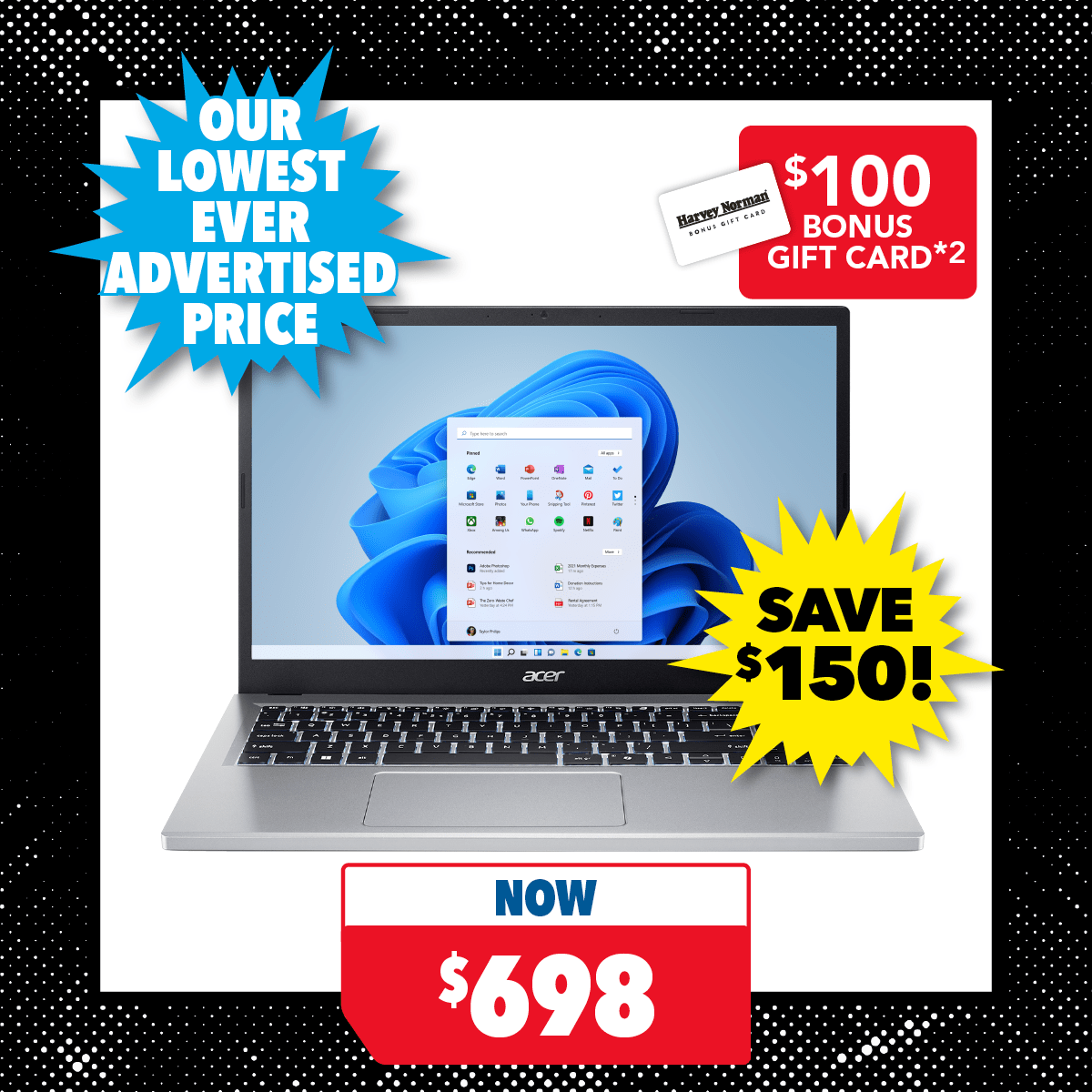 Acer Aspire Go 15.6” Laptop - Intel Core 3