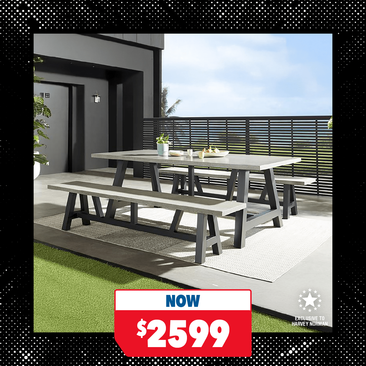 Toulouse 3-Piece Outdoor Dining Suite
