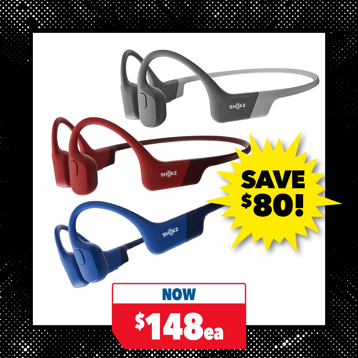 Shokz OpenRun Wireless Open-Ear Headphones