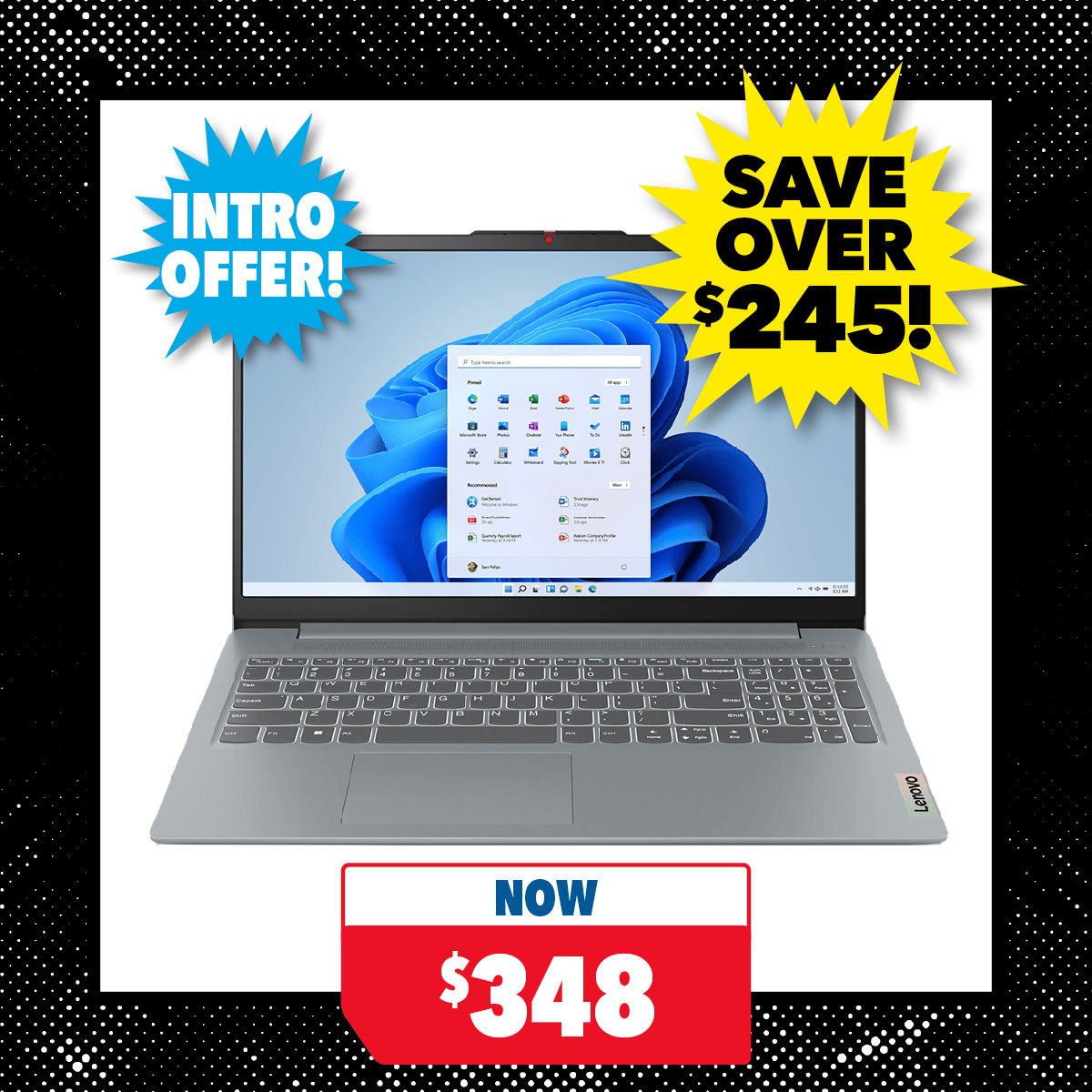 Lenovo IdeaPad Slim 3i (8th Gen) 15.6" Laptop - Intel N100