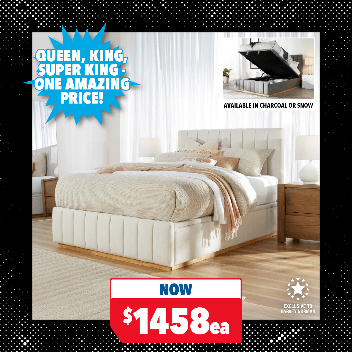 Olivia Queen Gaslift Bed Frame