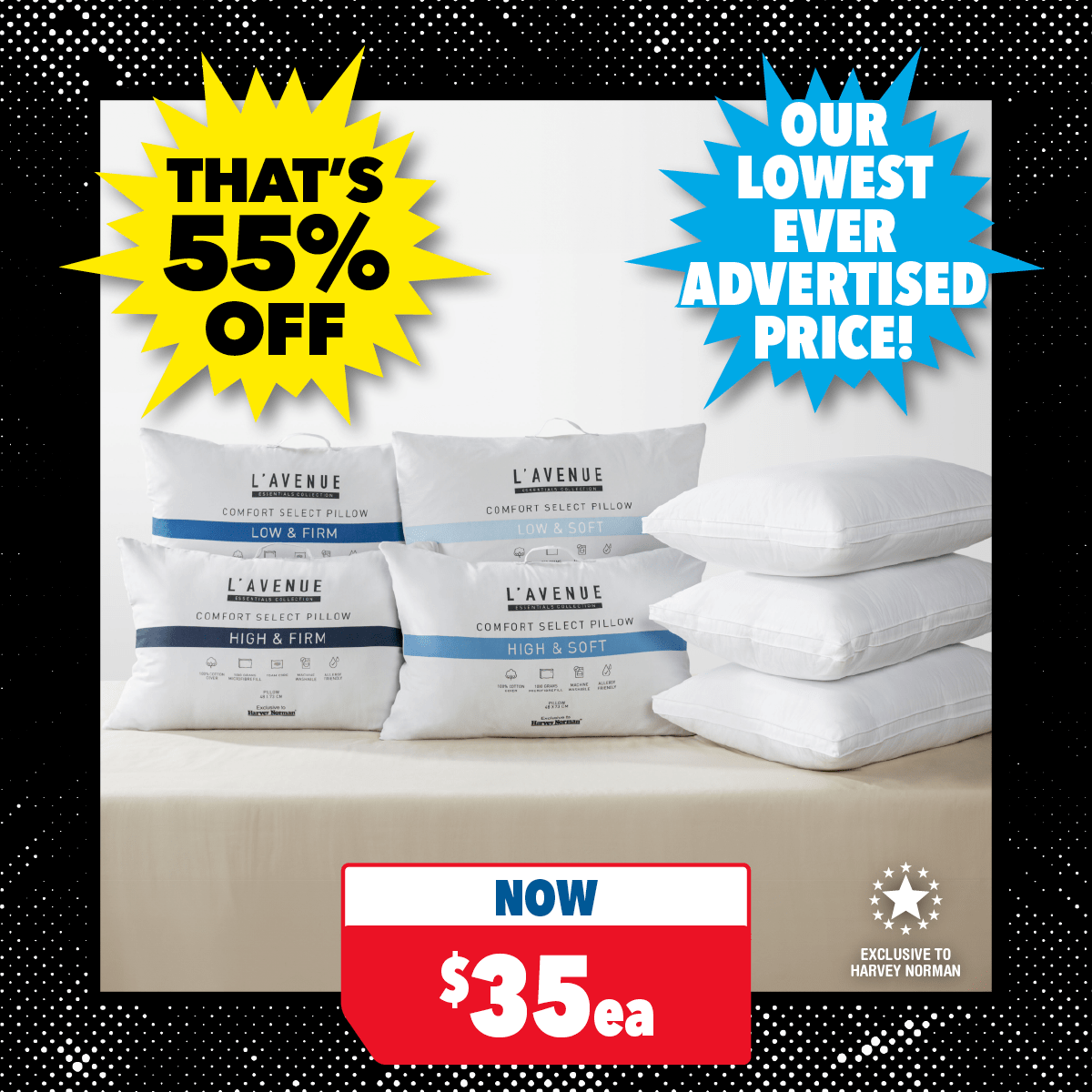 Comfort Select Standard Pillow by L'Avenue