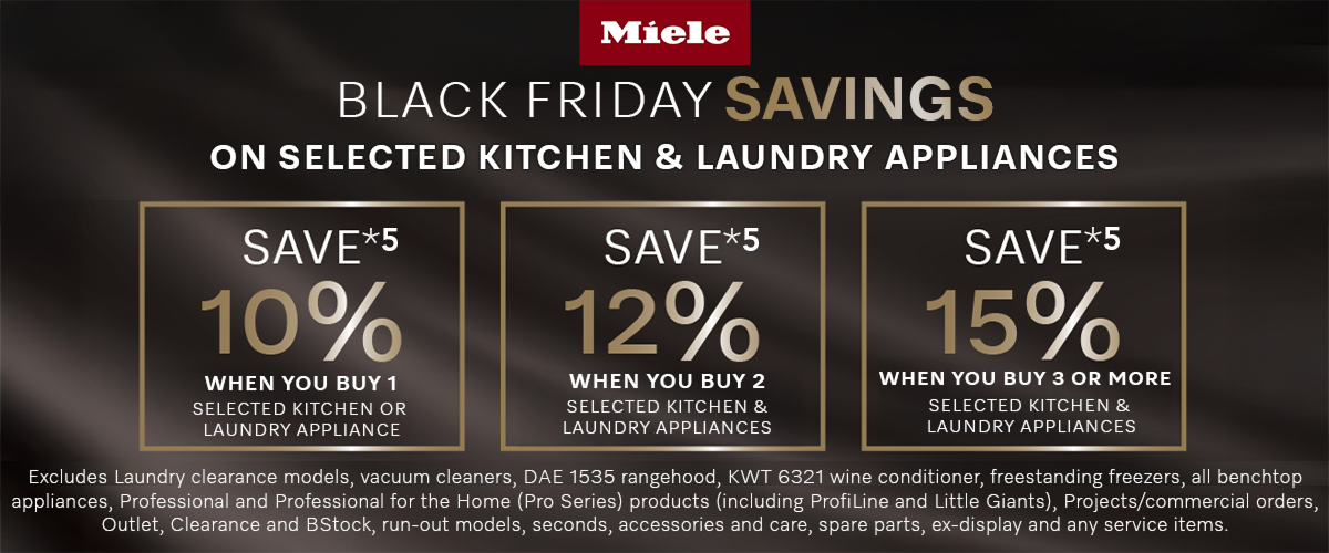 Miele on selected Kitchen & Laundry Appliances