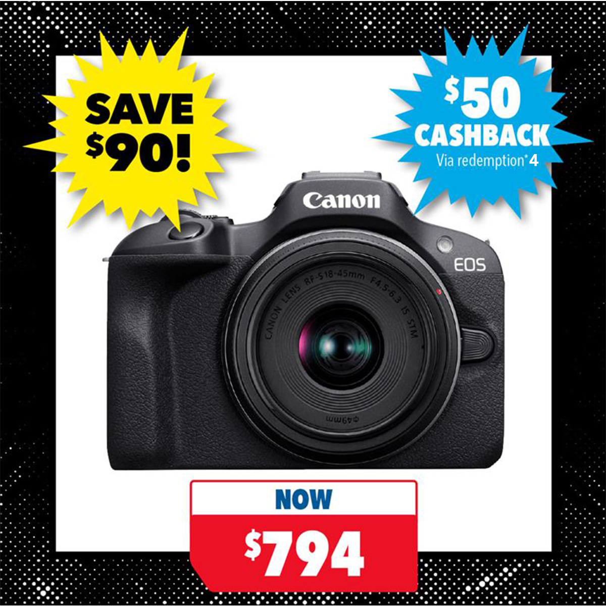 Canon EOS R100 Mirrorless Camera with18-45mm Lens