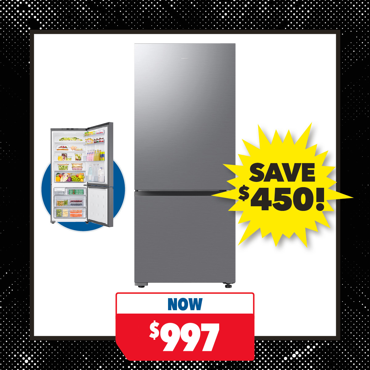 Samsung 427L Smart Bottom Mount Fridge Freezer