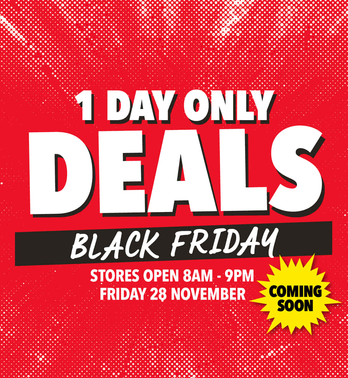 Black Friday 1 Day Deal Sale On Now