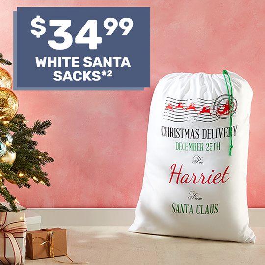 White Santa Sacks $34.99*3