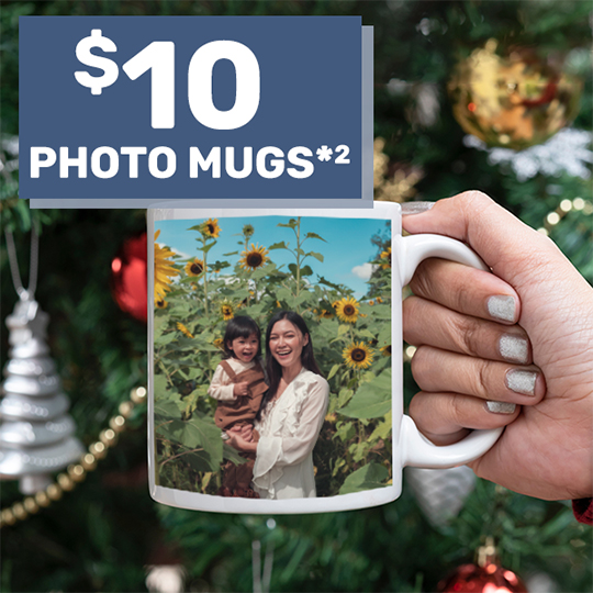 Christmas Photo Mugs $10*3
