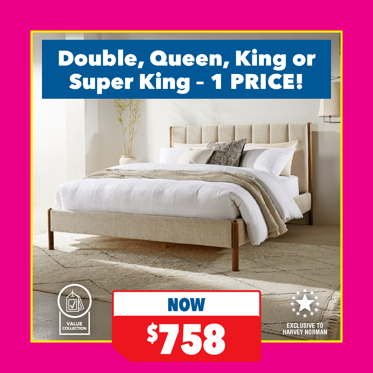 Benton Fabric Bed Frame