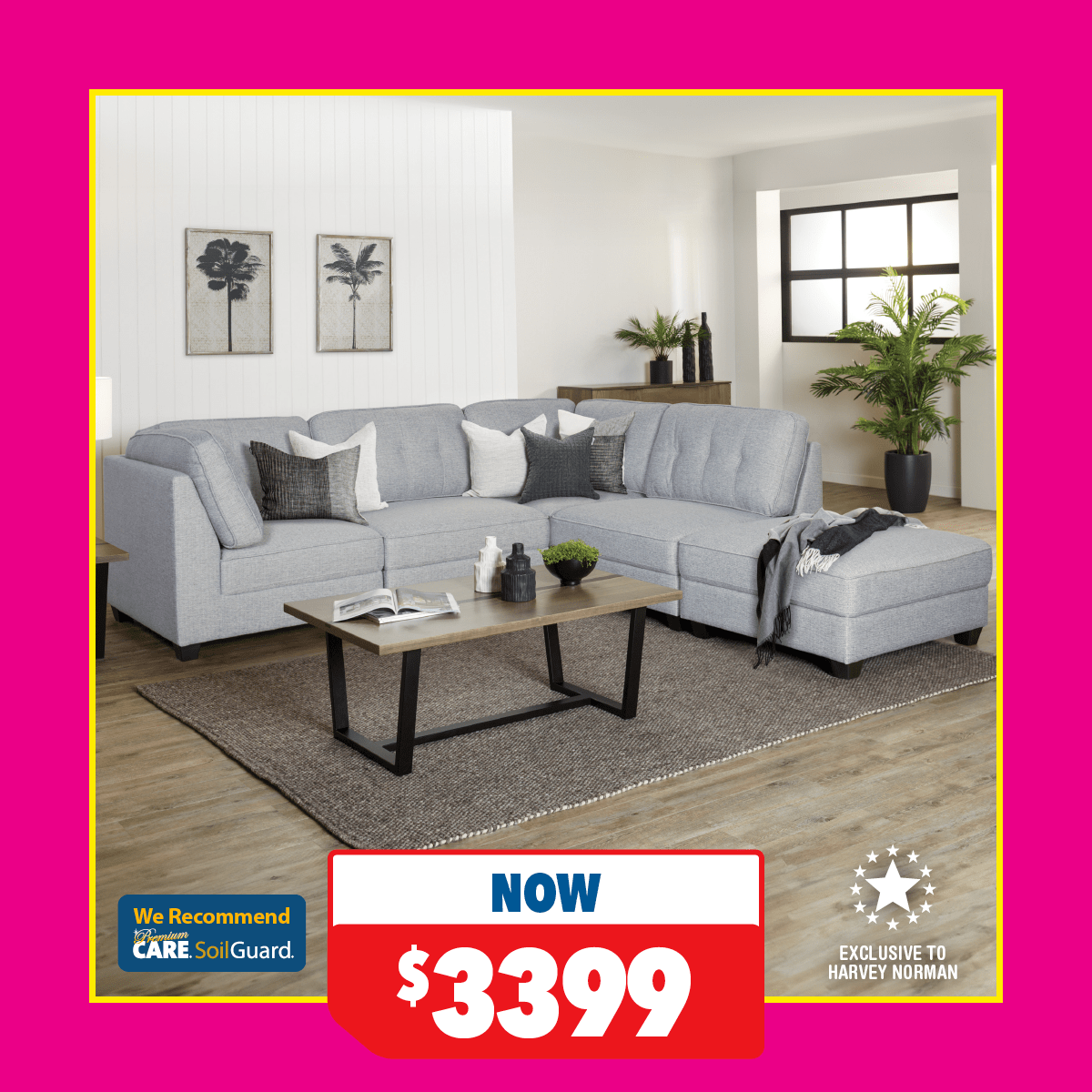 Corro 4-Seater Fabric Corner Lounge Suite