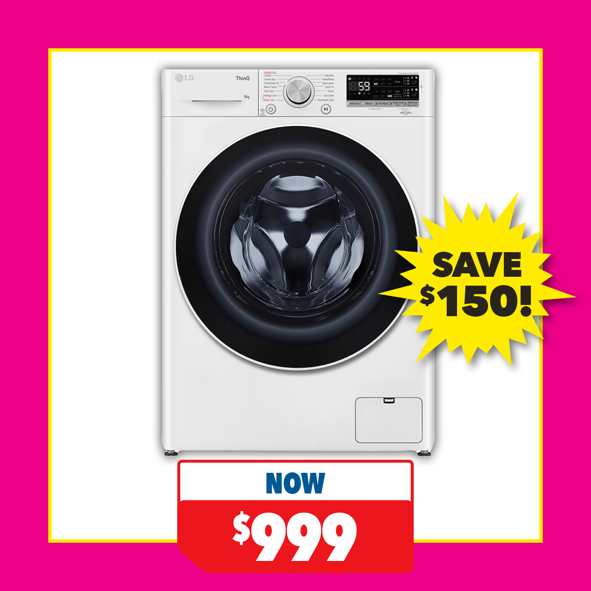 LG 9kg Front Load Smart Washing Machine