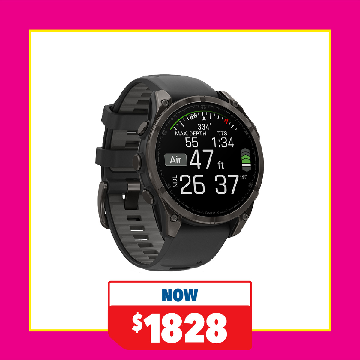 Garmin Fenix 8 AMOLED Sapphire Smartwatch - 47mm