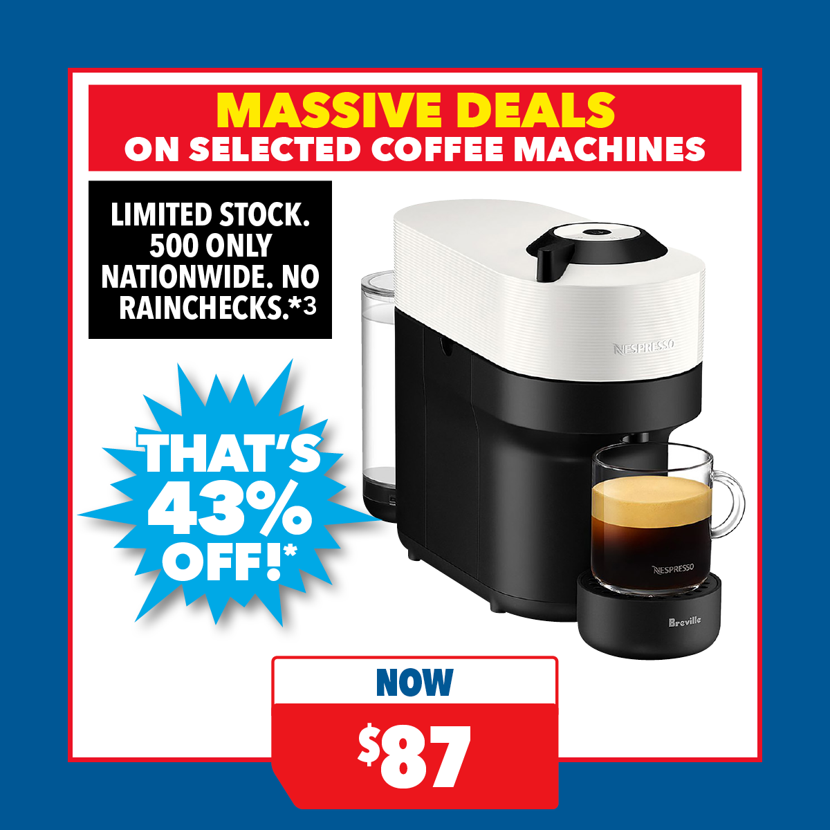 Nespresso Breville Vertuo Pop Solo Capsule Espresso Machine