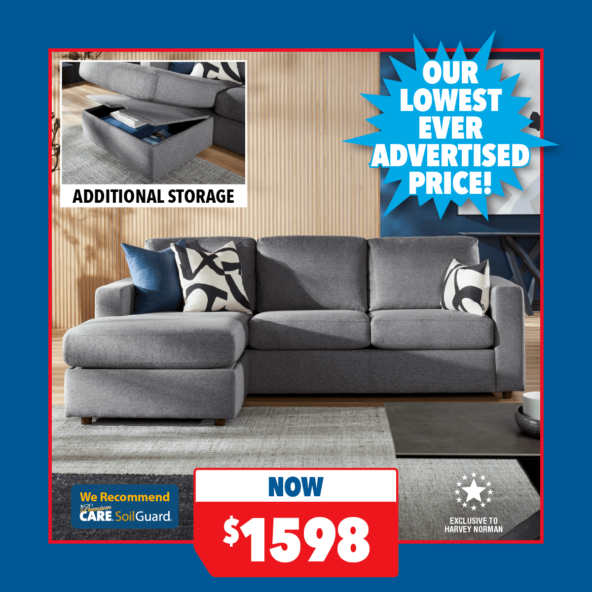 Milan 3-Seater Sofa with Chaise