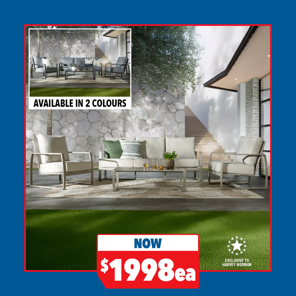 Cabana 4-Piece Outdoor Lounge Setting