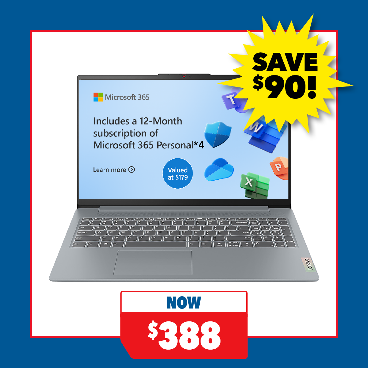 Lenovo IdeaPad Slim 3i 15.6" Laptop - Intel N100