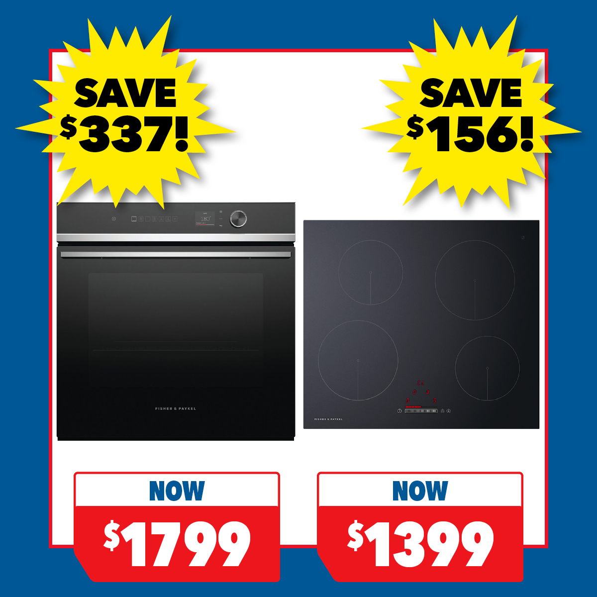 Fisher & Paykel 60cm Oven & 60cm Induction Cooktop