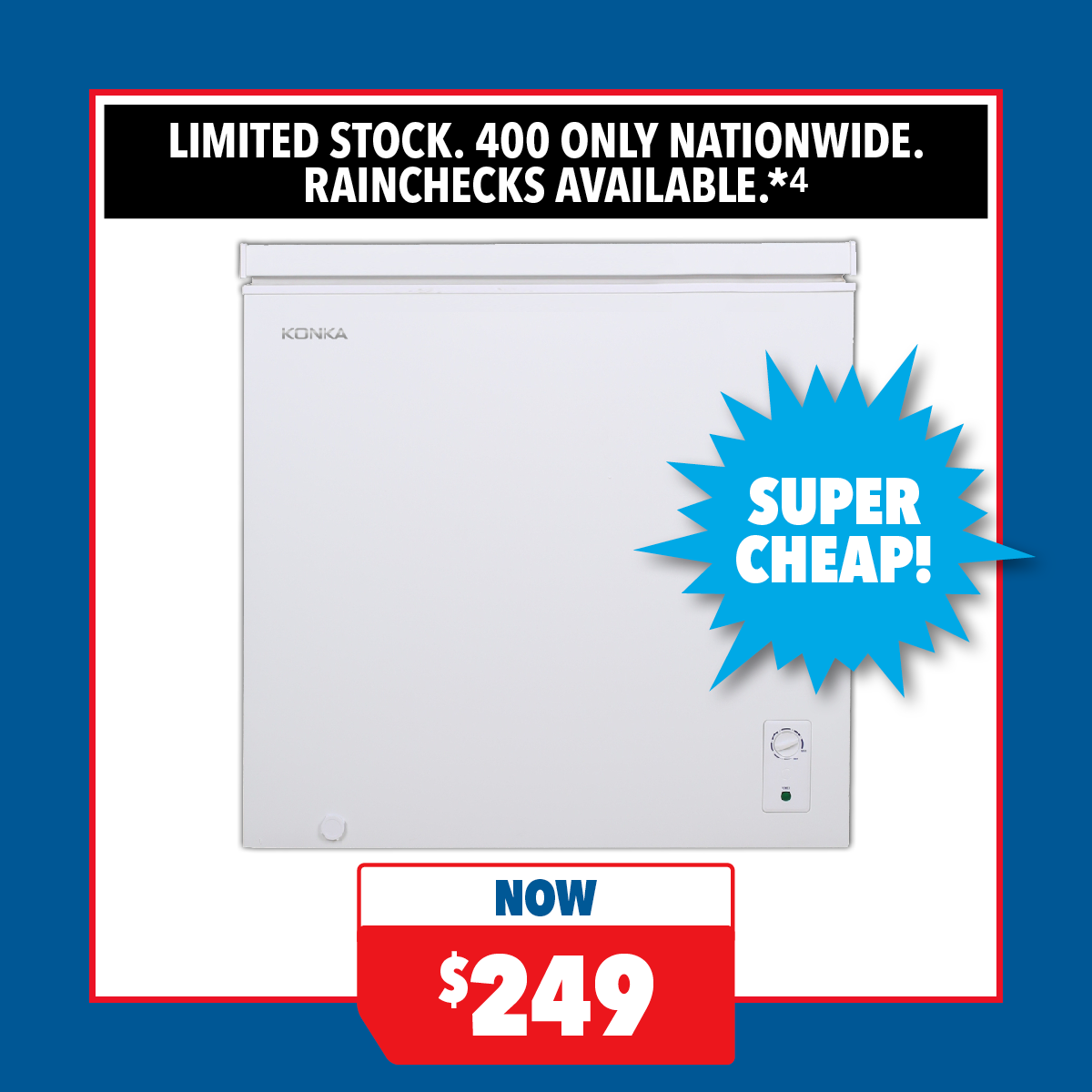 Konka 143L Hybrid Chest Fridge/Freezer