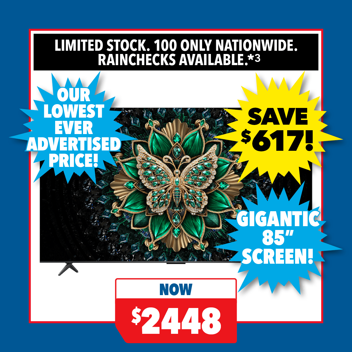 TCL 85" Smart 4K QD-Mini LED TV