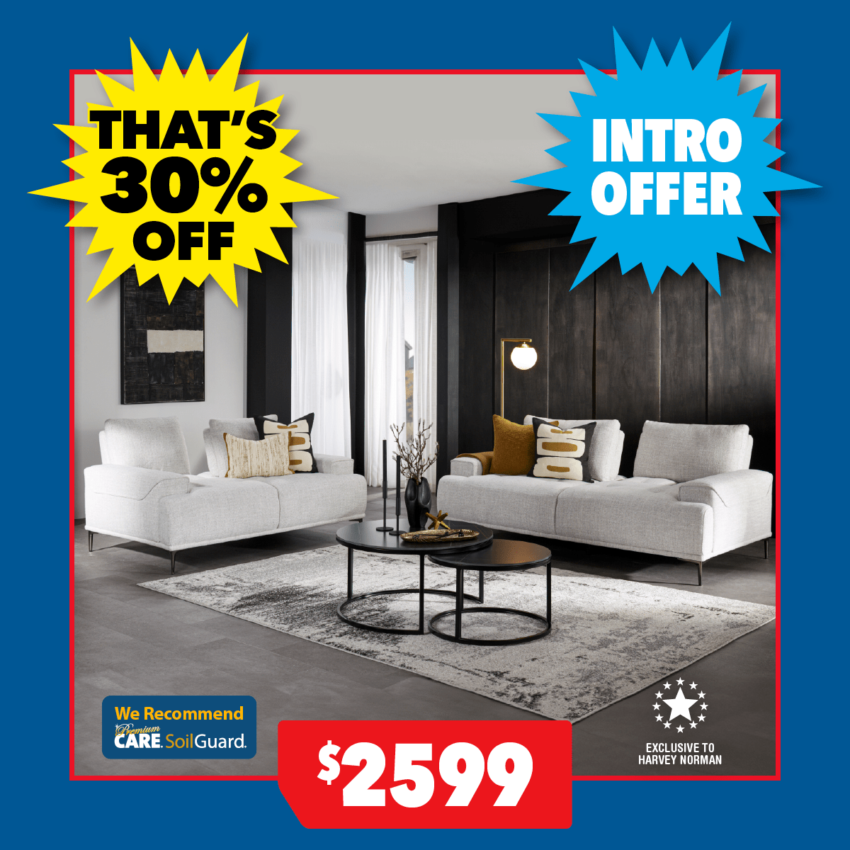 Alabama 2-Piece Fabric Lounge Suite