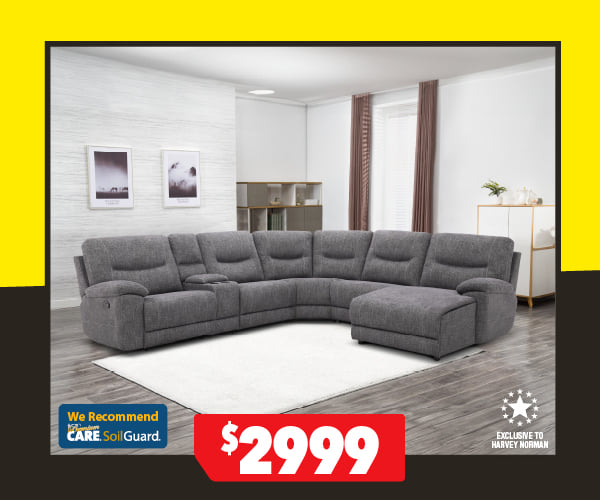 Cassia 5-Seater Fabric Corner Recliner Sofa with Chaise