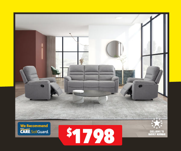 Thorndon 3-Piece Fabric Recliner Lounge Suite
